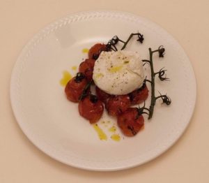 cocina burrata con agua de mar